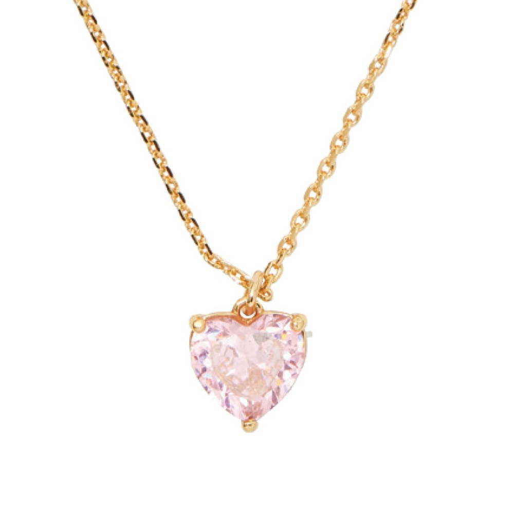 Kate Spade Pink and Gold Heart Pendant Necklace